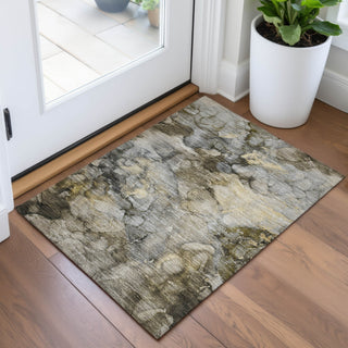Piper Looms Chantille Abstract ACN2018 Pewter Machine Washable Area Rug Scatter Lifestyle Image Feature