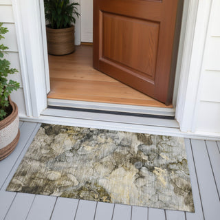 Piper Looms Chantille Abstract ACN2018 Pewter Machine Washable Area Rug Scatter Outdoor Lifestyle Image Feature