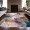 Piper Looms Chantille Abstract ACN2019 Blush Machine Washable Area Rug Lifestyle Image Feature