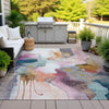 Piper Looms Chantille Abstract ACN2019 Blush Machine Washable Area Rug Outdoor Lifestyle Image Feature
