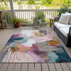 Piper Looms Chantille Abstract ACN2019 Blush Machine Washable Area Rug Outdoor Lifestyle Image Feature
