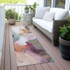 Piper Looms Chantille Abstract ACN2019 Blush Machine Washable Area Rug Runner Outdoor Lifestyle Image Feature