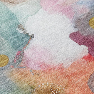 Piper Looms Chantille Abstract ACN2019 Blush Machine Washable Area Rug Swatch Image