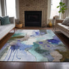 Piper Looms Chantille Abstract ACN2019 Brown Machine Washable Area Rug Lifestyle Image Feature