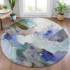 Piper Looms Chantille Abstract ACN2019 Brown Machine Washable Area Rug Round Lifestyle Image Feature