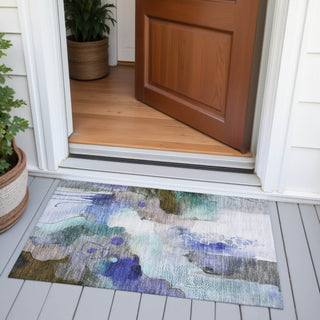 Piper Looms Chantille Abstract ACN2019 Brown Machine Washable Area Rug Scatter Outdoor Lifestyle Image Feature