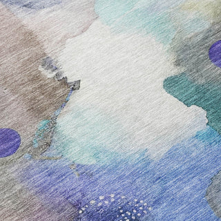 Piper Looms Chantille Abstract ACN2019 Brown Machine Washable Area Rug Swatch Image