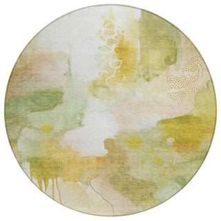 Piper Looms Chantille Abstract ACN2019 Fern Machine Washable Area Rug Round Main Image