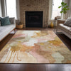 Piper Looms Chantille Abstract ACN2019 Mauve Machine Washable Area Rug Lifestyle Image Feature