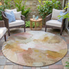 Piper Looms Chantille Abstract ACN2019 Mauve Machine Washable Area Rug Round Outdoor Lifestyle Image Feature