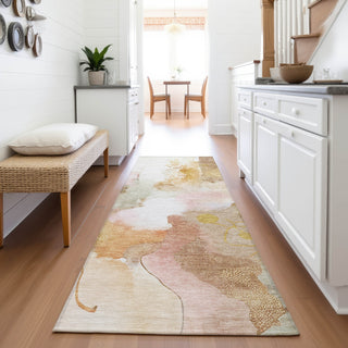 Piper Looms Chantille Abstract ACN2019 Mauve Machine Washable Area Rug Runner Lifestyle Image Feature