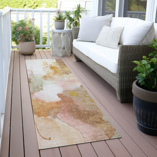 Piper Looms Chantille Abstract ACN2019 Mauve Machine Washable Area Rug Runner Outdoor Lifestyle Image Feature