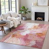 Piper Looms Chantille Abstract ACN2019 Pink Machine Washable Area Rug Lifestyle Image Feature