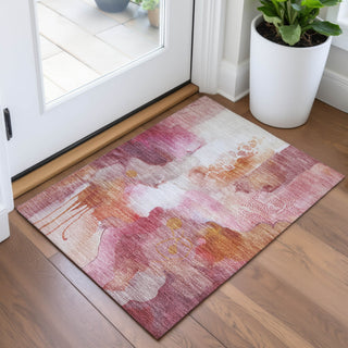 Piper Looms Chantille Abstract ACN2019 Pink Machine Washable Area Rug Scatter Lifestyle Image Feature