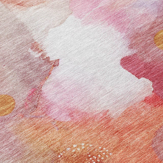 Piper Looms Chantille Abstract ACN2019 Pink Machine Washable Area Rug Swatch Image