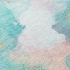 Piper Looms Chantille Abstract ACN2019 Turquoise Machine Washable Area Rug Swatch Image