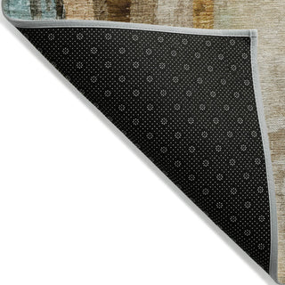 Piper Looms Chantille Abstract ACN2020 Beige Machine Washable Area Rug Backing Image