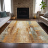 Piper Looms Chantille Abstract ACN2020 Copper Machine Washable Area Rug Lifestyle Image Feature