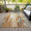 Piper Looms Chantille Abstract ACN2020 Copper Machine Washable Area Rug Outdoor Lifestyle Image Feature