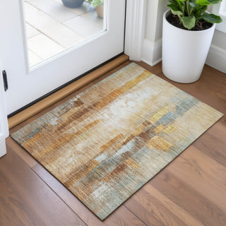 Piper Looms Chantille Abstract ACN2020 Copper Machine Washable Area Rug Scatter Lifestyle Image Feature