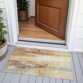Piper Looms Chantille Abstract ACN2020 Copper Machine Washable Area Rug Scatter Outdoor Lifestyle Image Feature