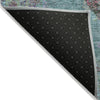 Piper Looms Chantille Border ACN2021 Aqua Machine Washable Area Rug Backing Image