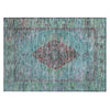 Piper Looms Chantille Border ACN2021 Aqua Machine Washable Area Rug Scatter Main Image