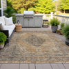 Piper Looms Chantille Border ACN2021 Copper Machine Washable Area Rug Outdoor Lifestyle Image Feature