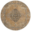 Piper Looms Chantille Border ACN2021 Copper Machine Washable Area Rug Round Main Image