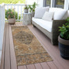 Piper Looms Chantille Border ACN2021 Copper Machine Washable Area Rug Runner Outdoor Lifestyle Image Feature