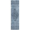 Piper Looms Chantille Border ACN2021 Denim Machine Washable Area Rug Runner Main Image