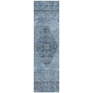 Piper Looms Chantille Border ACN2021 Denim Machine Washable Area Rug Runner Main Image