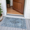 Piper Looms Chantille Border ACN2021 Denim Machine Washable Area Rug Scatter Outdoor Lifestyle Image Feature