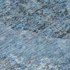 Piper Looms Chantille Border ACN2021 Denim Machine Washable Area Rug Swatch Image