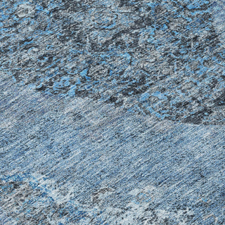 Piper Looms Chantille Border ACN2021 Denim Machine Washable Area Rug Swatch Image