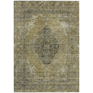 Piper Looms Chantille Border ACN2021 Khaki Machine Washable Area Rug main image