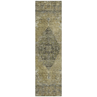 Piper Looms Chantille Border ACN2021 Khaki Machine Washable Area Rug Runner Main Image