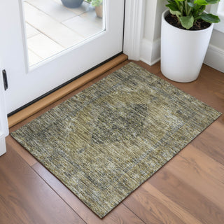 Piper Looms Chantille Border ACN2021 Khaki Machine Washable Area Rug Scatter Lifestyle Image Feature