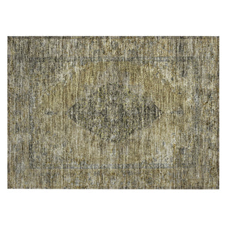 Piper Looms Chantille Border ACN2021 Khaki Machine Washable Area Rug Scatter Main Image