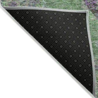 Piper Looms Chantille Border ACN2021 Lime Machine Washable Area Rug Backing Image