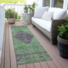 Piper Looms Chantille Border ACN2021 Lime Machine Washable Area Rug Runner Outdoor Lifestyle Image Feature