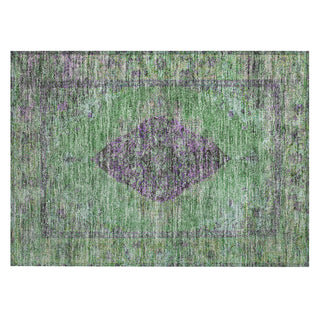 Piper Looms Chantille Border ACN2021 Lime Machine Washable Area Rug Scatter Main Image