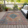 Piper Looms Chantille Border ACN2021 Orange Machine Washable Area Rug Outdoor Lifestyle Image Feature