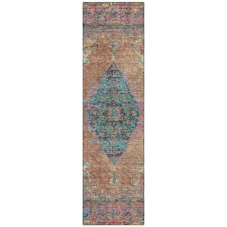 Piper Looms Chantille Border ACN2021 Orange Machine Washable Area Rug Runner Main Image
