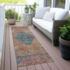 Piper Looms Chantille Border ACN2021 Orange Machine Washable Area Rug Runner Outdoor Lifestyle Image Feature