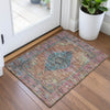 Piper Looms Chantille Border ACN2021 Orange Machine Washable Area Rug Scatter Lifestyle Image Feature