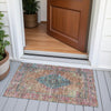 Piper Looms Chantille Border ACN2021 Orange Machine Washable Area Rug Scatter Outdoor Lifestyle Image Feature