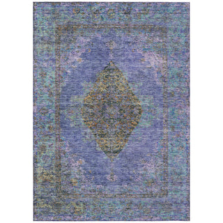 Piper Looms Chantille Border ACN2021 Purple Machine Washable Area Rug main image