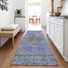 Piper Looms Chantille Border ACN2021 Purple Machine Washable Area Rug Runner Lifestyle Image Feature