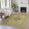 Piper Looms Chantille Border ACN2021 Wheat Machine Washable Area Rug Lifestyle Image Feature